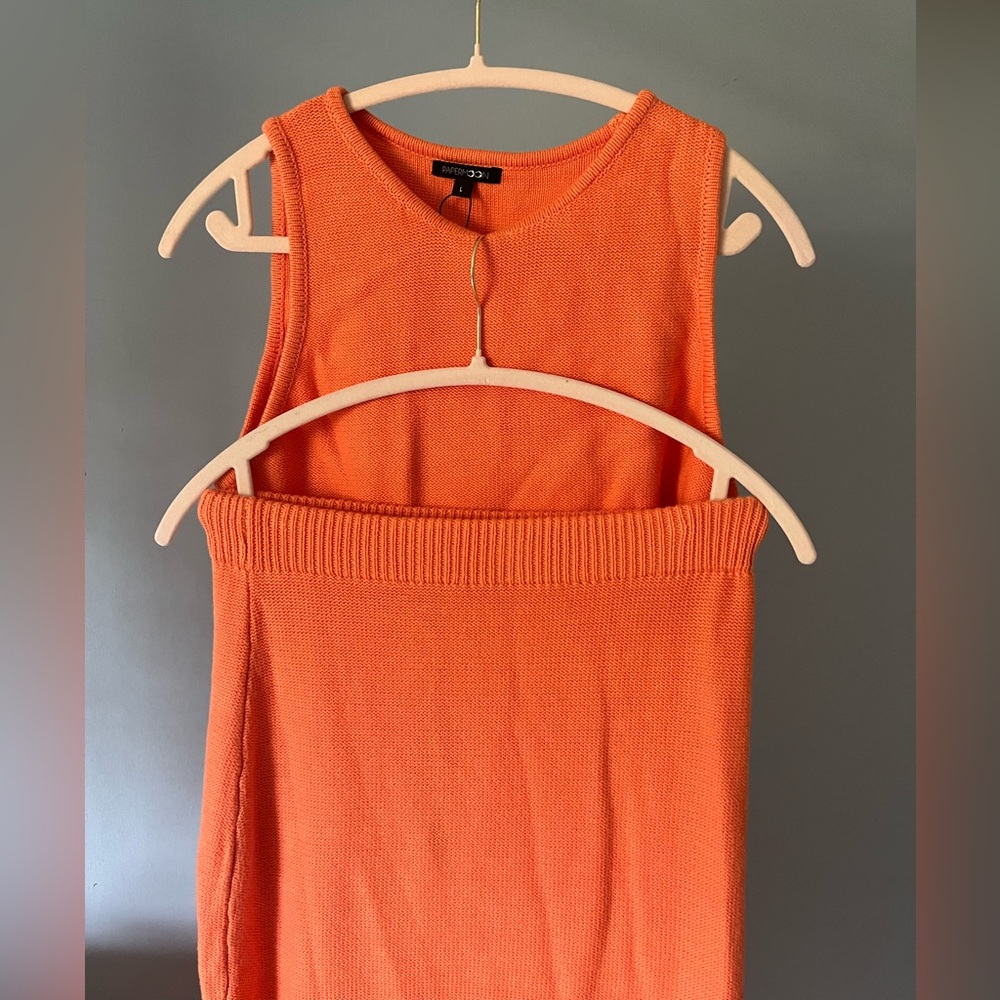 NWT Two Piece knit skirt and tank set